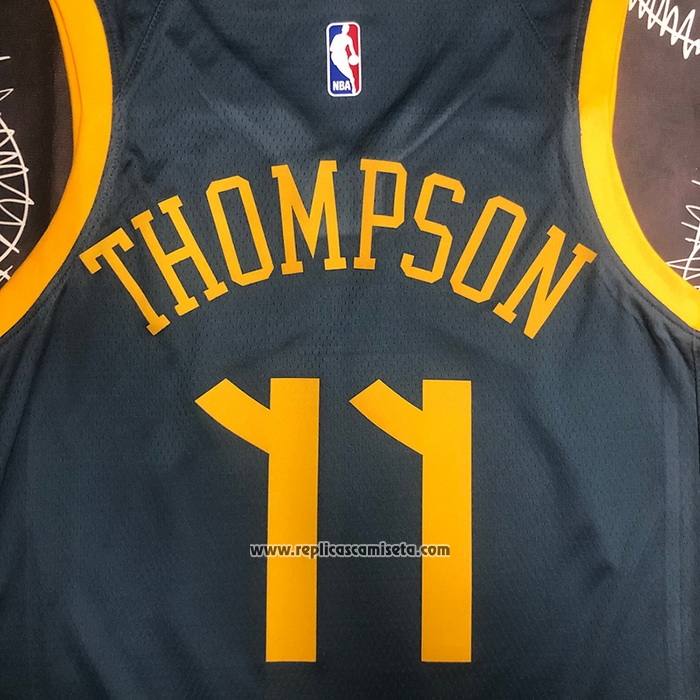Camiseta Golden State Warriors Klay Thompson #11 Ciudad 2018-19 Azul